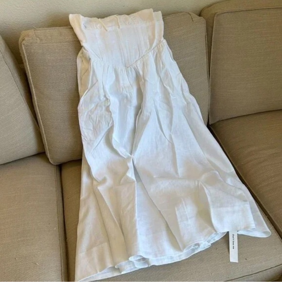 BEST Reformation Balia Linen Midi Dress - White Wedding Causal Party Classic - Picture 5 of 11